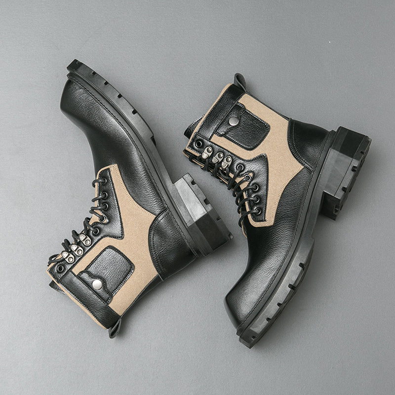 MLB LTHR-08 Square-Toe Combat Boots - Sneakernational