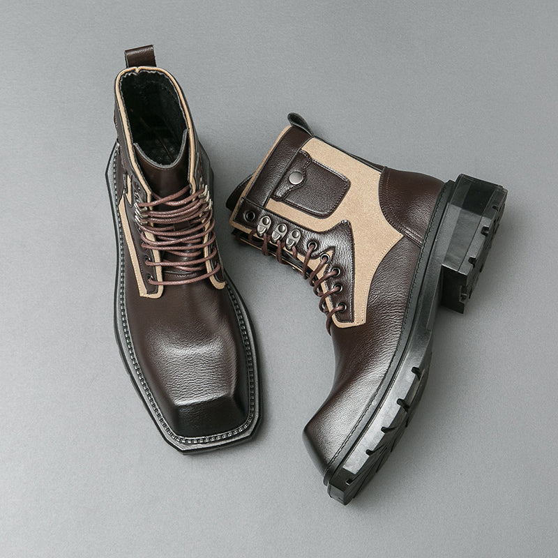 MLB LTHR-08 Square-Toe Combat Boots - Sneakernational