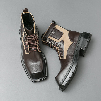 MLB LTHR-08 Square-Toe Combat Boots - Sneakernational