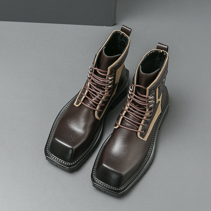 MLB LTHR-08 Square-Toe Combat Boots - Sneakernational