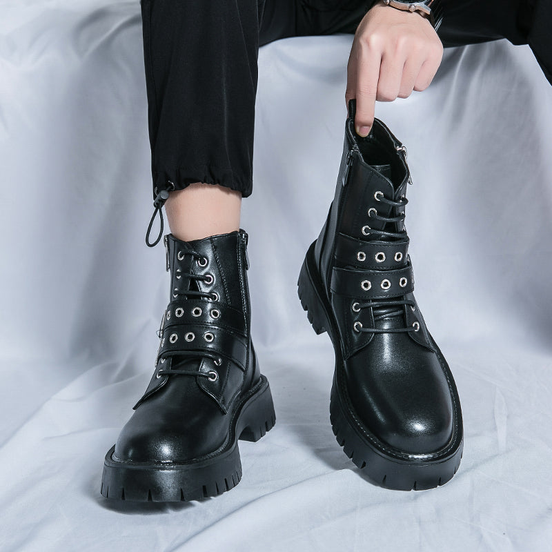 MLB LTHR-10 Dual-Buckle Combat Boots - Sneakernational