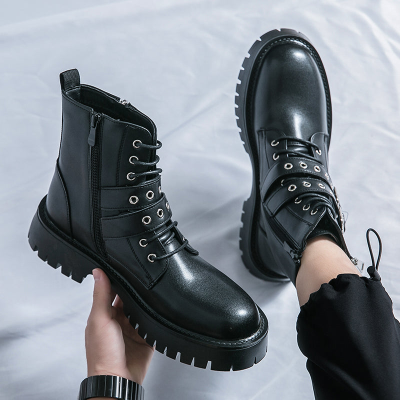 MLB LTHR-10 Dual-Buckle Combat Boots - Sneakernational