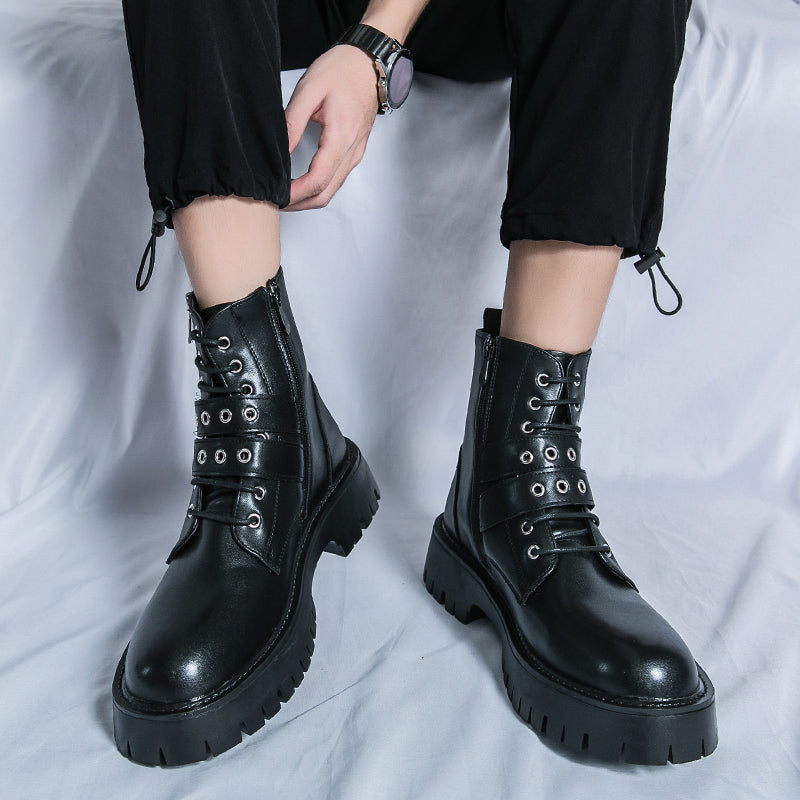 MLB LTHR-10 Dual-Buckle Combat Boots - Sneakernational