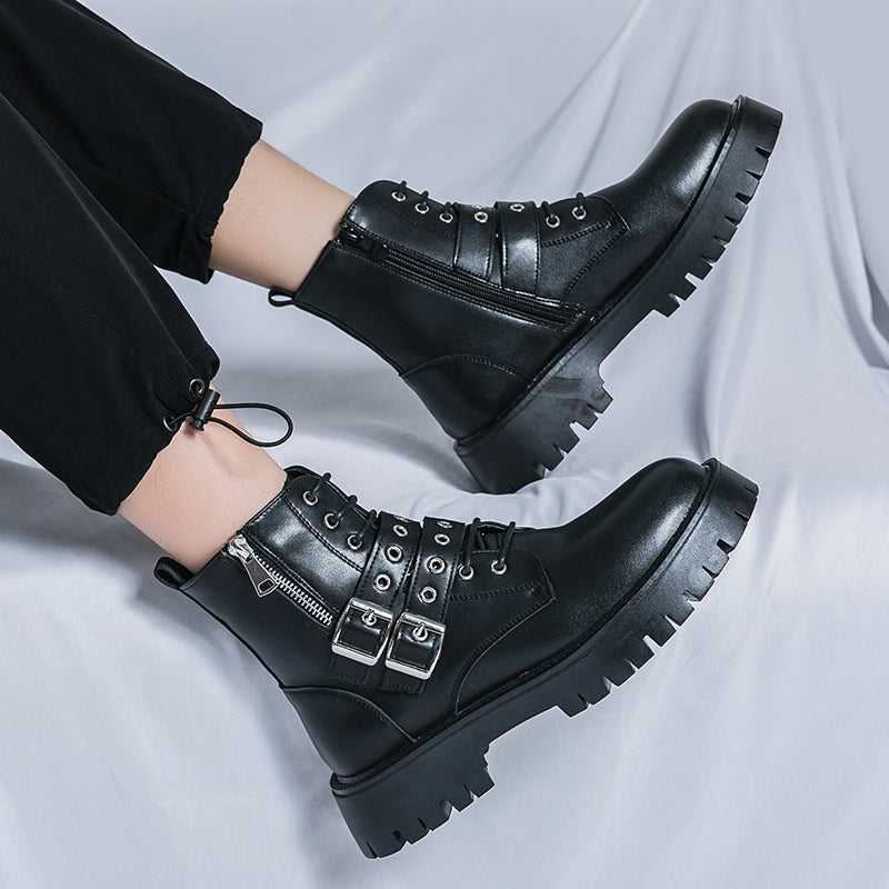 MLB LTHR-10 Dual-Buckle Combat Boots - Sneakernational