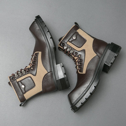 MLB LTHR-08 Square-Toe Combat Boots - Sneakernational