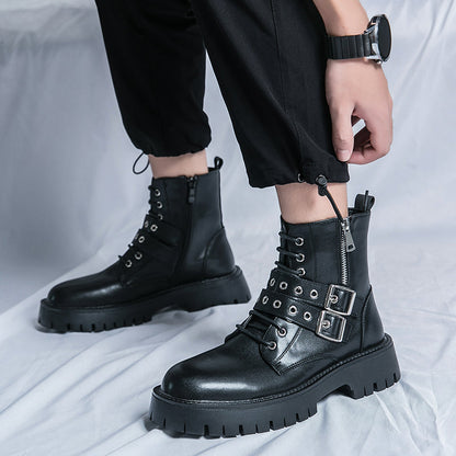 MLB LTHR-10 Dual-Buckle Combat Boots - Sneakernational