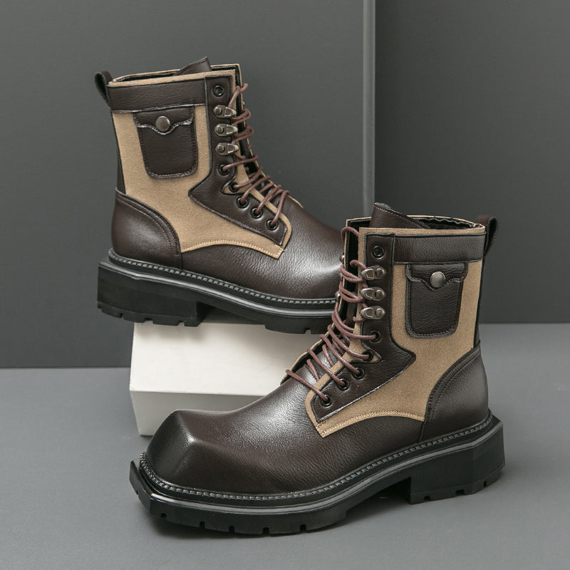 MLB LTHR-08 Square-Toe Combat Boots - Sneakernational