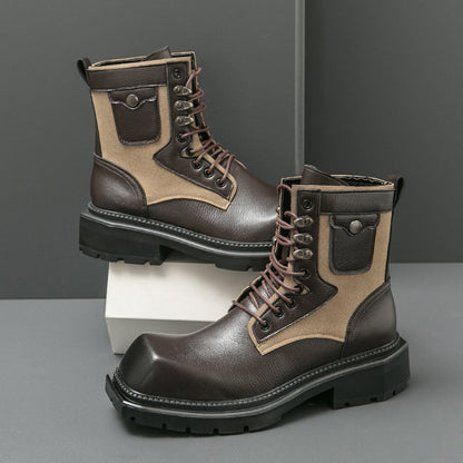 MLB LTHR-08 Square-Toe Combat Boots - Sneakernational