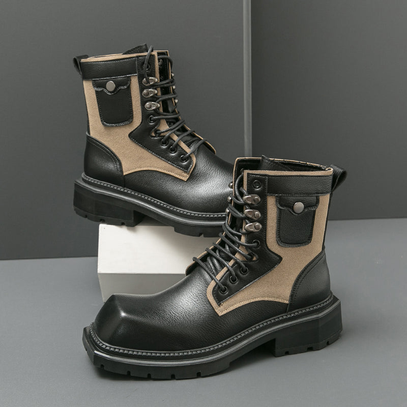 MLB LTHR-08 Square-Toe Combat Boots - Sneakernational