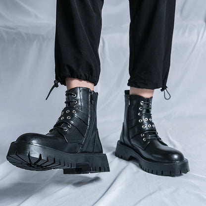 MLB LTHR-10 Dual-Buckle Combat Boots - Sneakernational