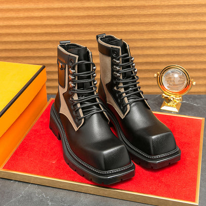 MLB LTHR-08 Square-Toe Combat Boots - Sneakernational