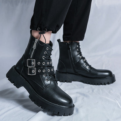 MLB LTHR-10 Dual-Buckle Combat Boots - Sneakernational