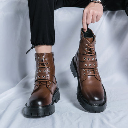 MLB LTHR-10 Dual-Buckle Combat Boots - Sneakernational