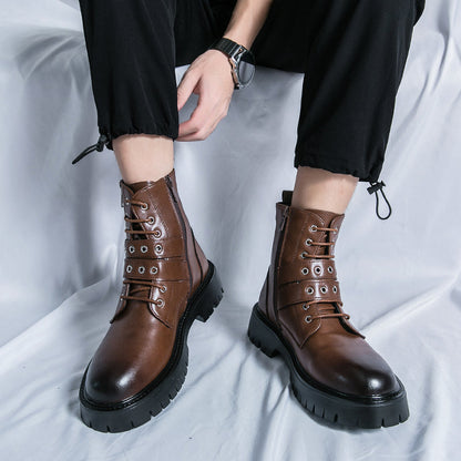 MLB LTHR-10 Dual-Buckle Combat Boots - Sneakernational