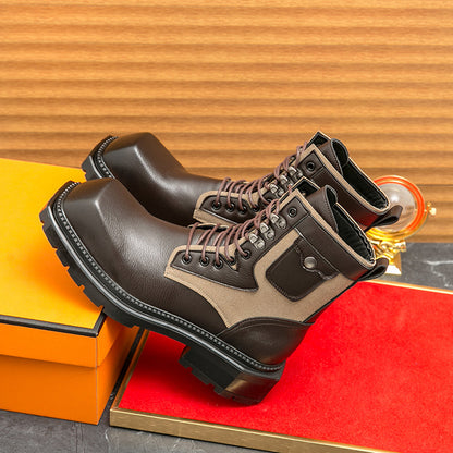 MLB LTHR-08 Square-Toe Combat Boots - Sneakernational