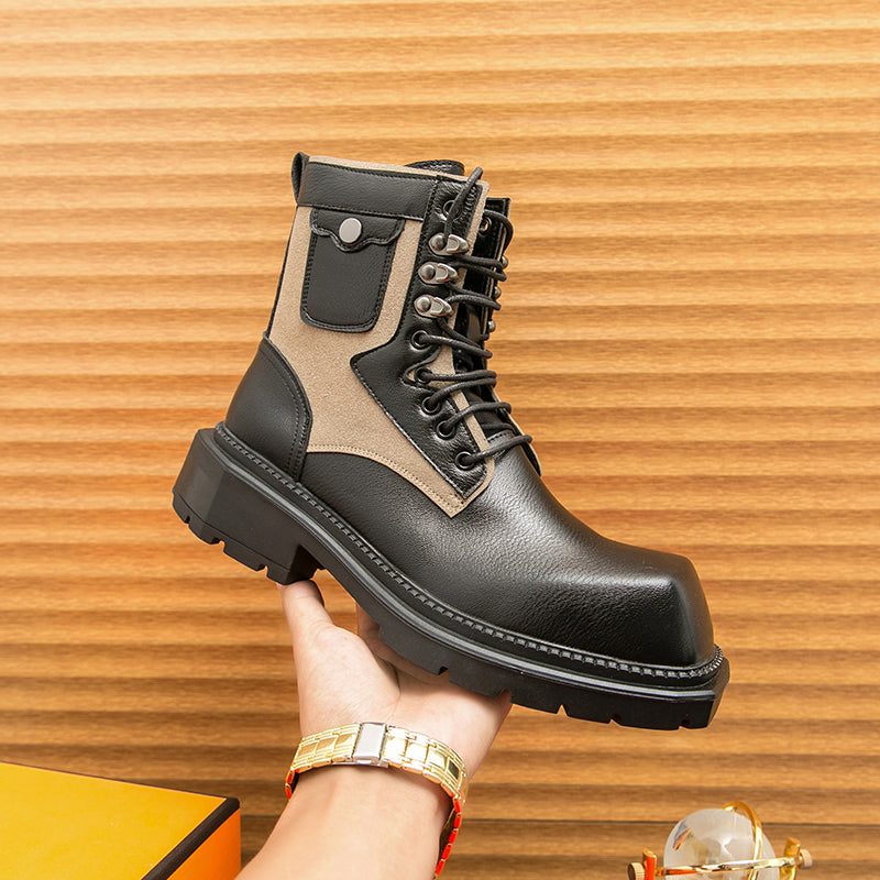 MLB LTHR-08 Square-Toe Combat Boots - Sneakernational