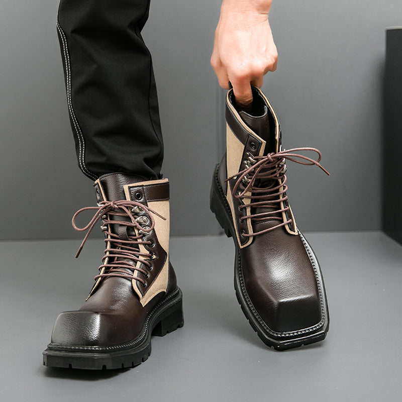 MLB LTHR-08 Square-Toe Combat Boots - Sneakernational