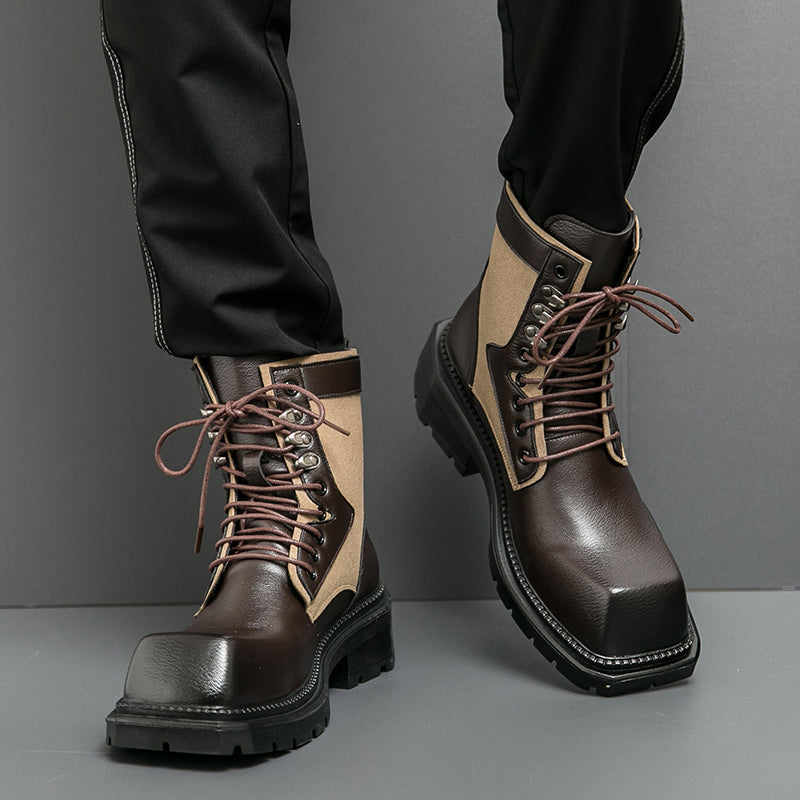 MLB LTHR-08 Square-Toe Combat Boots - Sneakernational