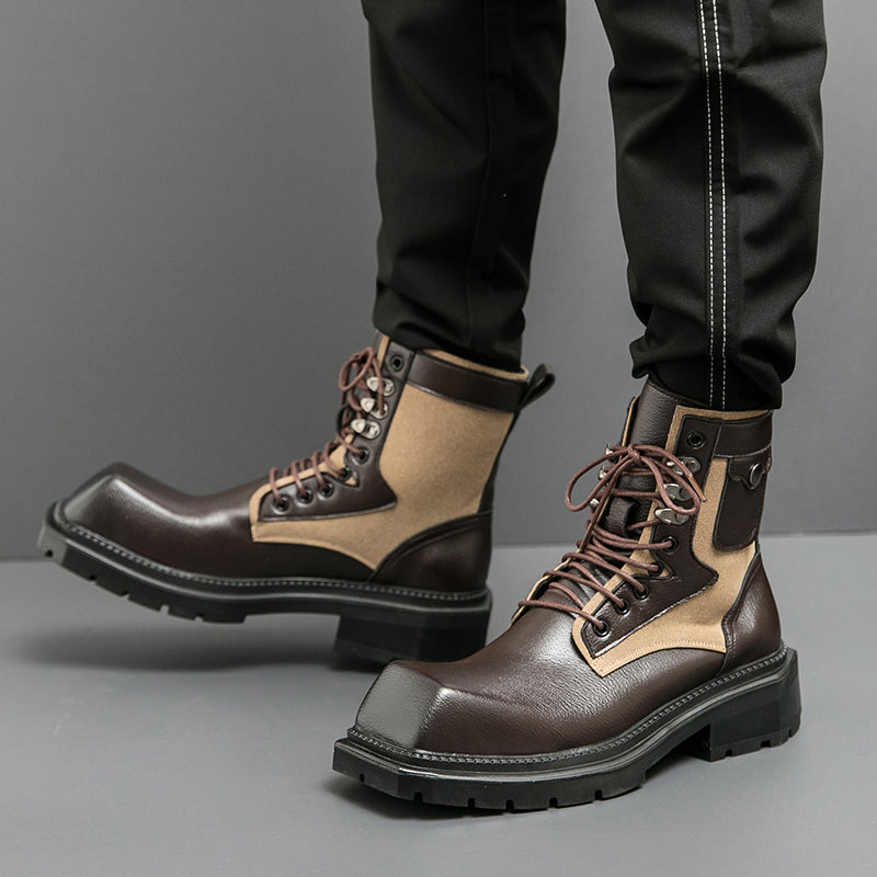 MLB LTHR-08 Square-Toe Combat Boots - Sneakernational