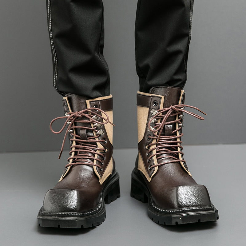 MLB LTHR-08 Square-Toe Combat Boots - Sneakernational