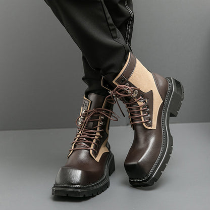 MLB LTHR-08 Square-Toe Combat Boots - Sneakernational