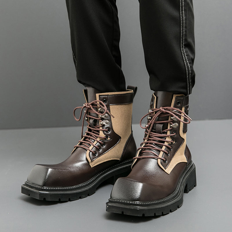 MLB LTHR-08 Square-Toe Combat Boots - Sneakernational