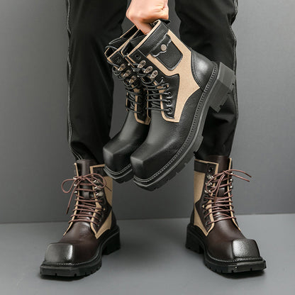 MLB LTHR-08 Square-Toe Combat Boots - Sneakernational