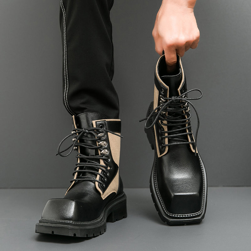 MLB LTHR-08 Square-Toe Combat Boots - Sneakernational