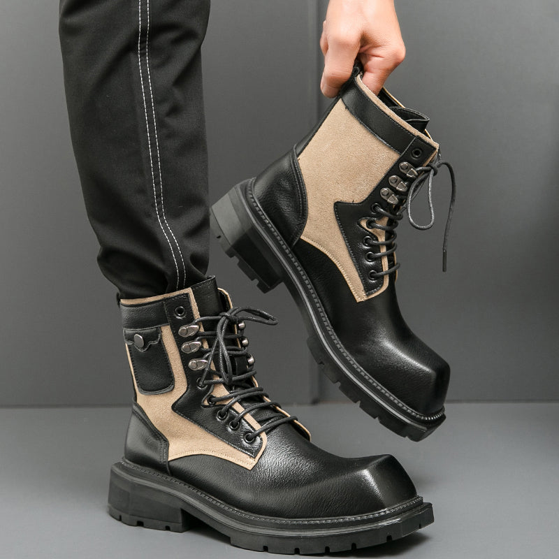 MLB LTHR-08 Square-Toe Combat Boots - Sneakernational