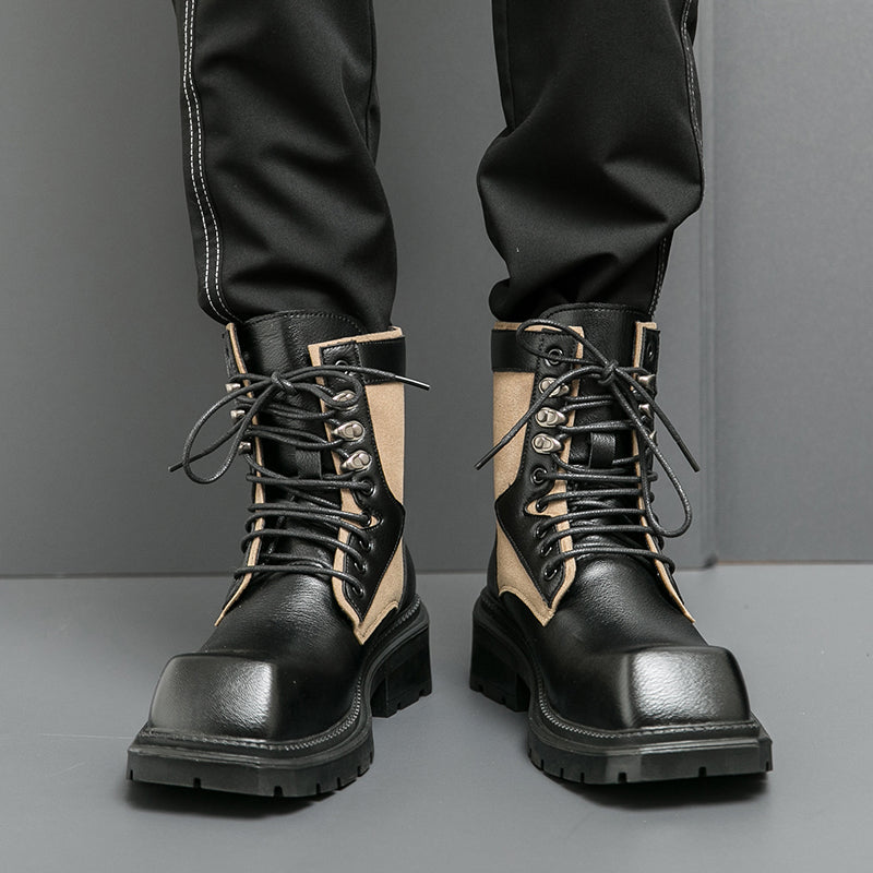 MLB LTHR-08 Square-Toe Combat Boots - Sneakernational