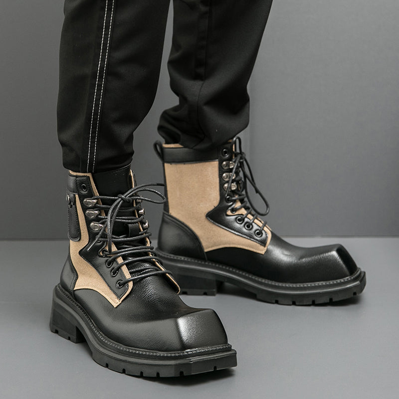 MLB LTHR-08 Square-Toe Combat Boots - Sneakernational