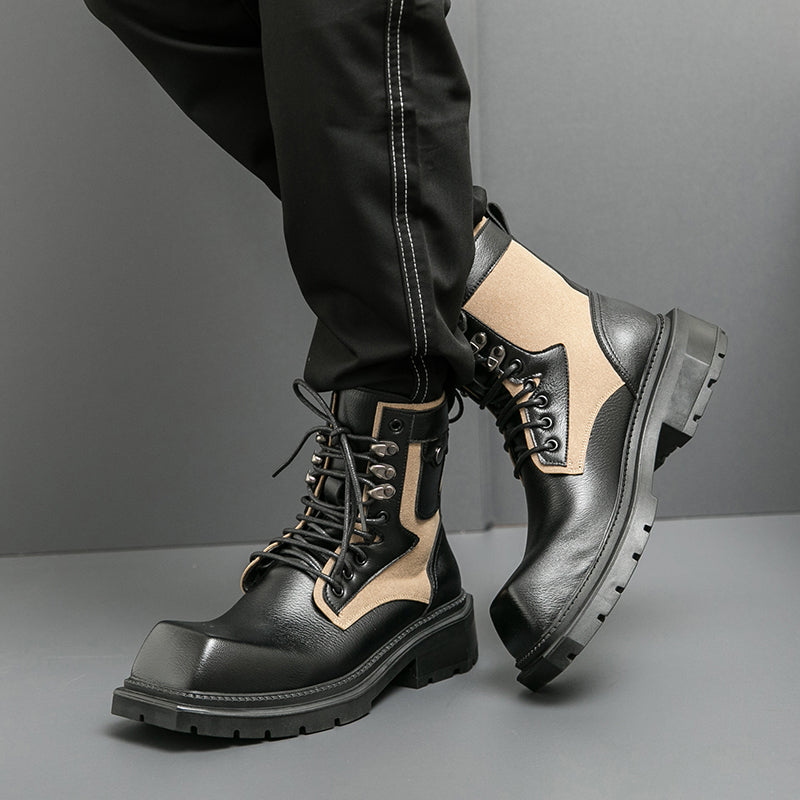 MLB LTHR-08 Square-Toe Combat Boots - Sneakernational