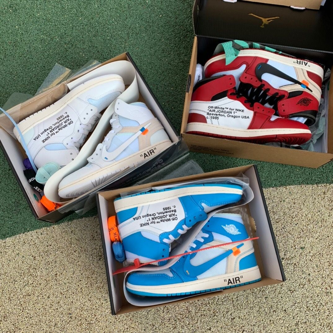 Custom Air Jordan 1 Retro High OG 'UNC' University Blue x OFF-W - Sneakernational
