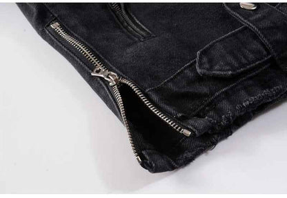 Multi Zippers And Buckles Jacket