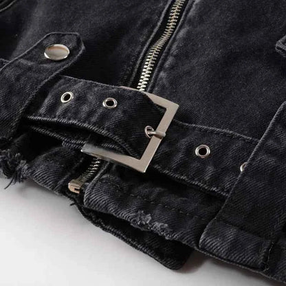 Multi Zippers And Buckles Jacket