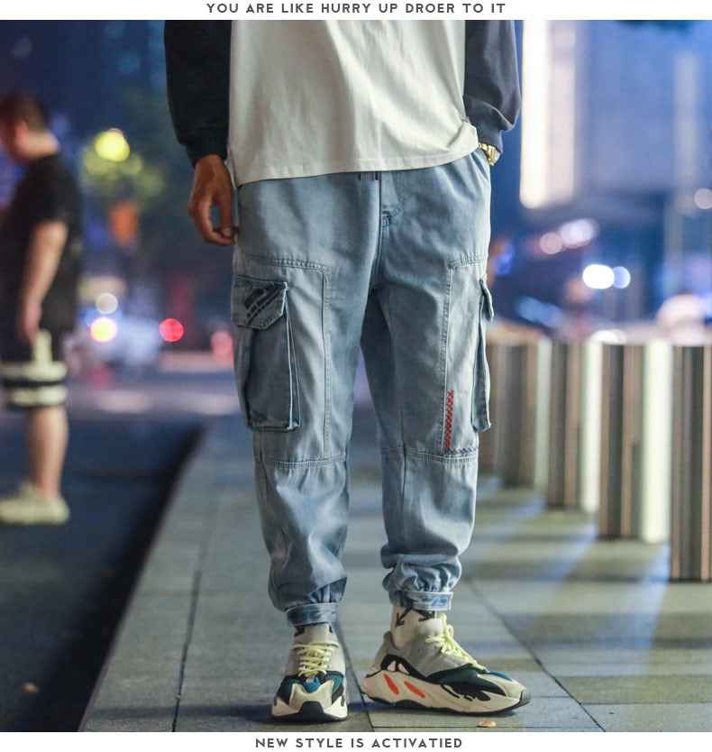 Glacier Blue Color With Side Pockets Pants