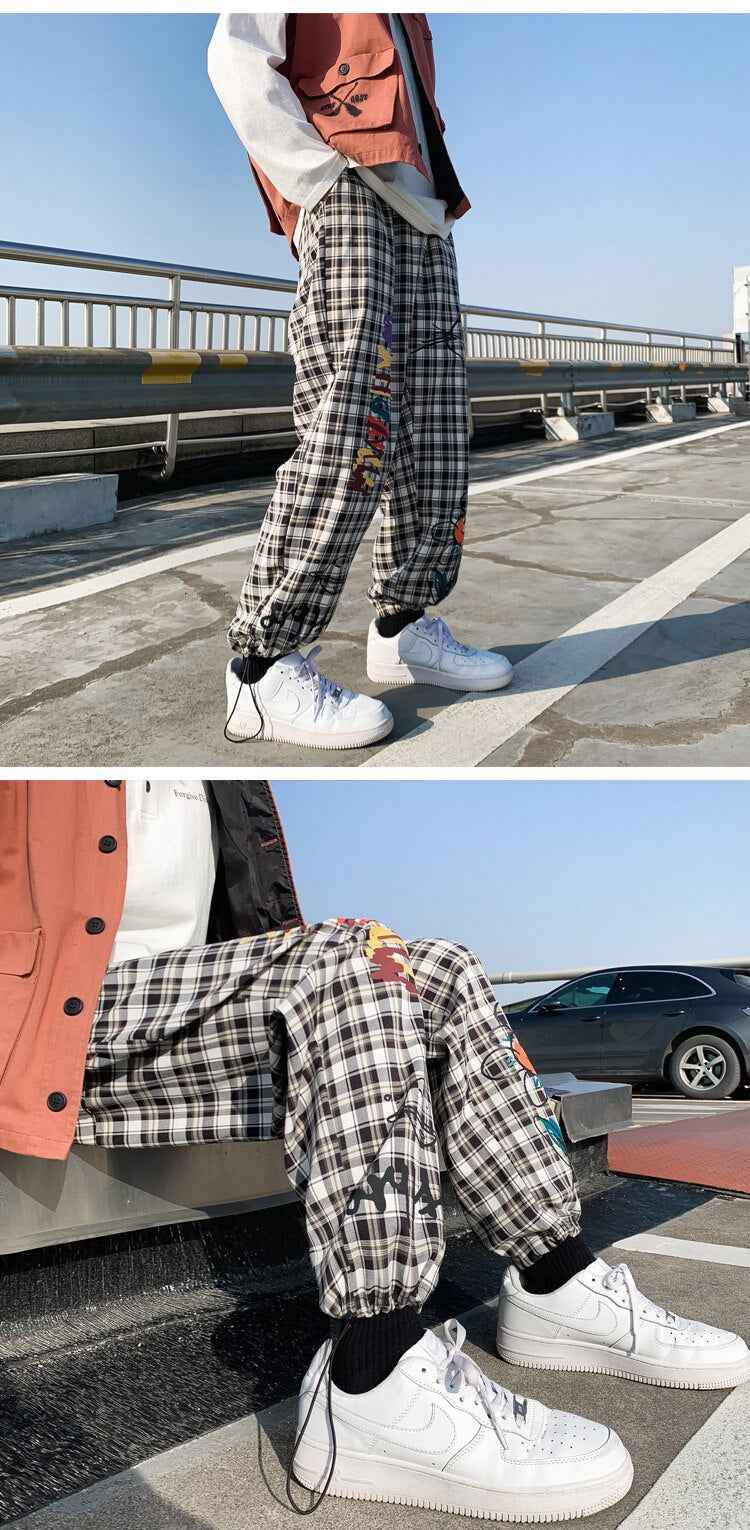 Cartoonist Plaid Design Pants