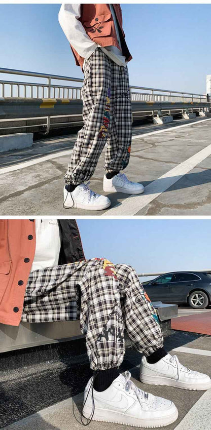 Cartoonist Plaid Design Pants