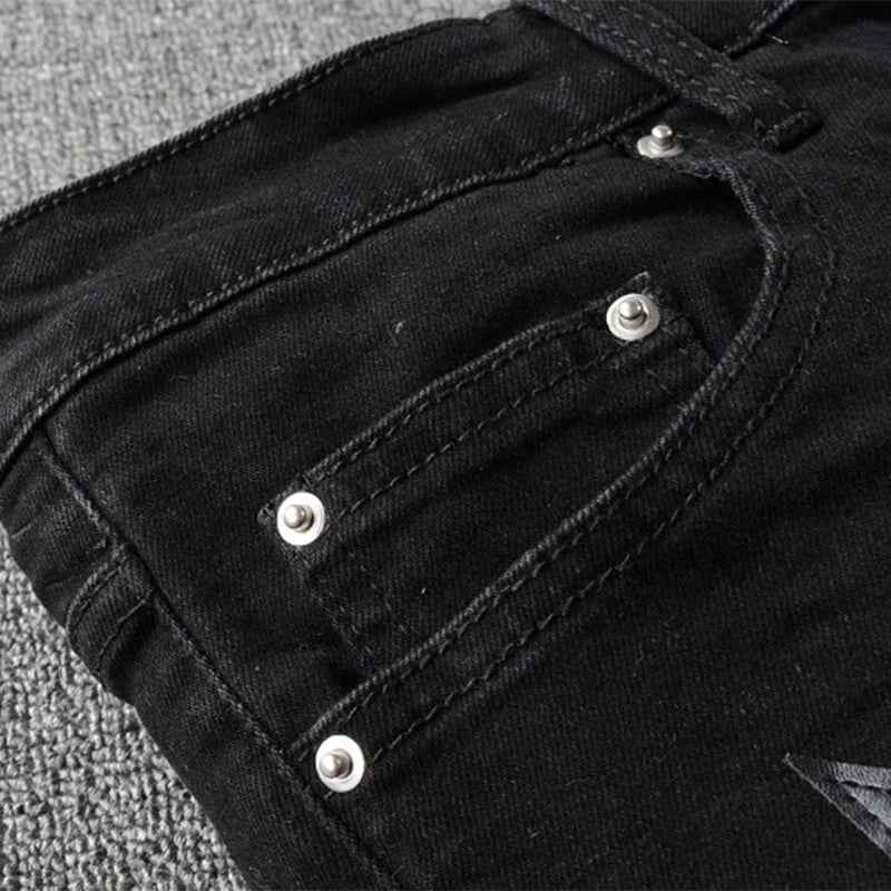 Ebony Black Stars Patch Pants