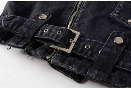 Multi Zippers And Buckles Jacket