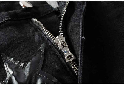 Ebony Black Stars Patch Pants