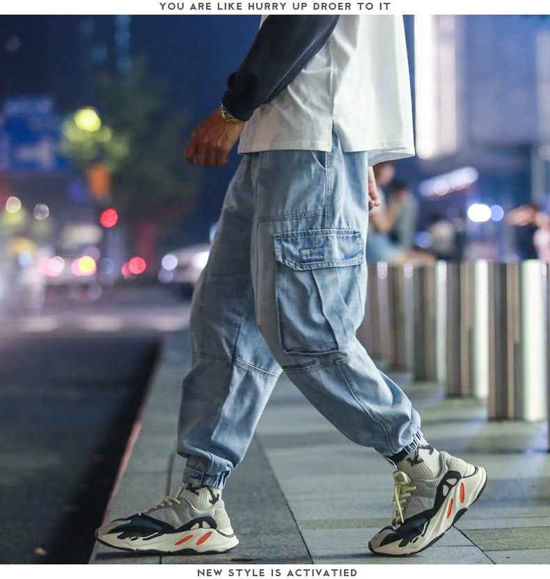 Glacier Blue Color With Side Pockets Pants