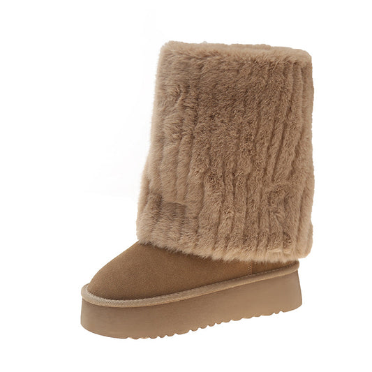 Demeter Plush High-Rise Boots - Sneakernational