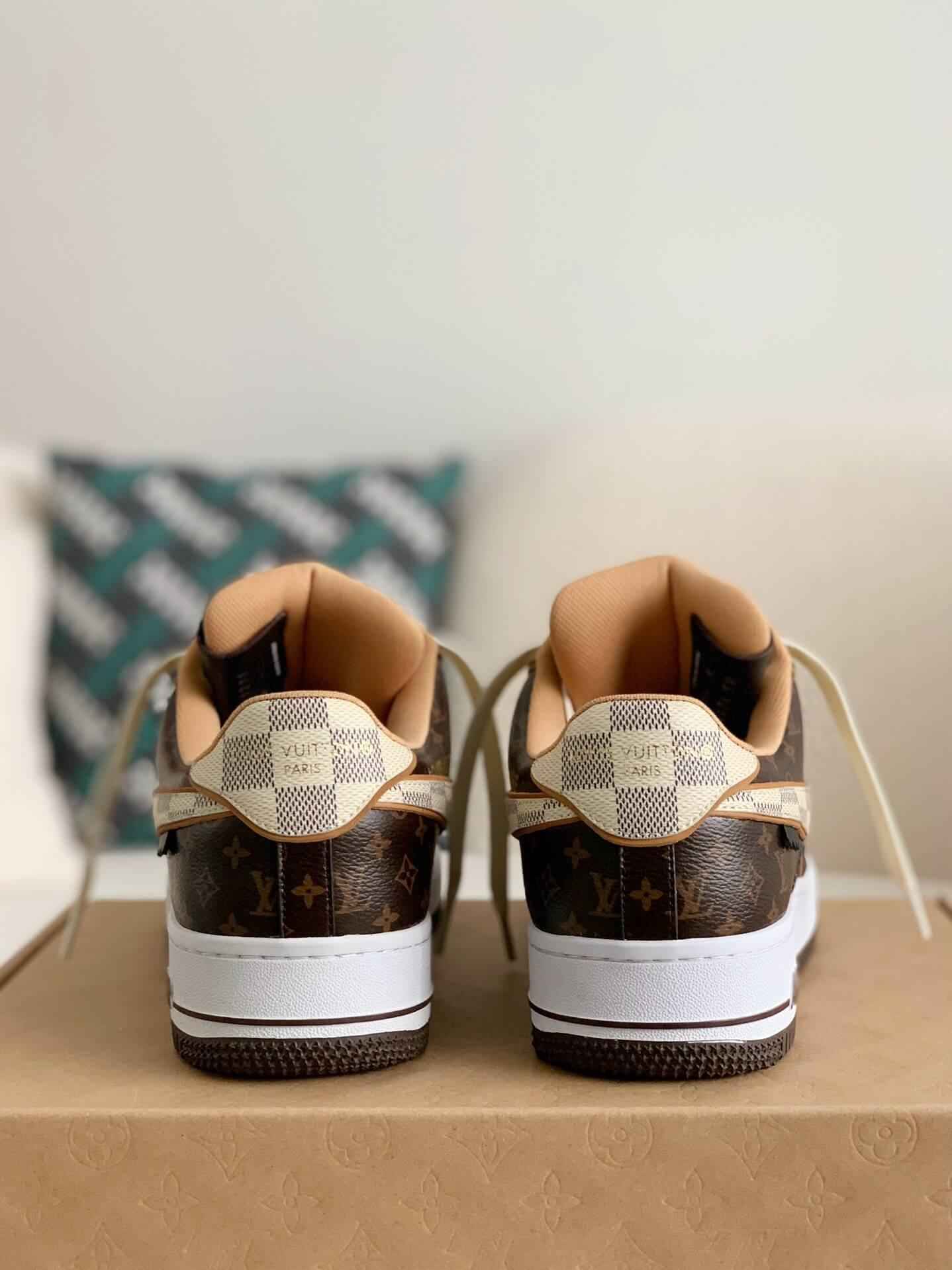 LV X AF1 Low Trainer Brown Monogram Sneakers