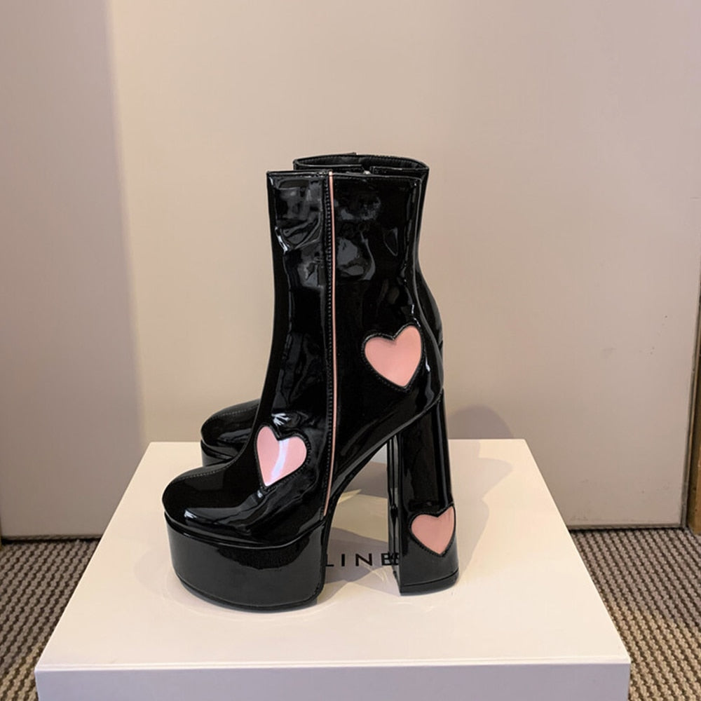 FLUER High Heel Platform Ankle Boots - Sneakernational