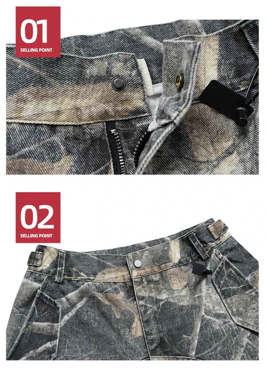Hunting Camo Side Pockets Shorts