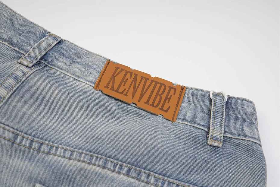 Rhinestone Denim Ripped Shorts