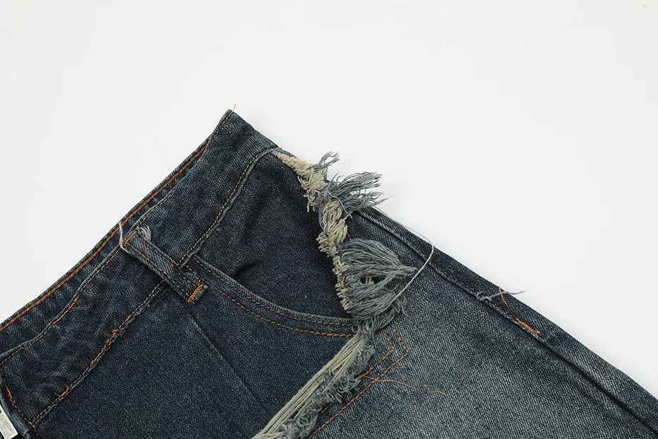 Blue Denim Tassel Star Shorts