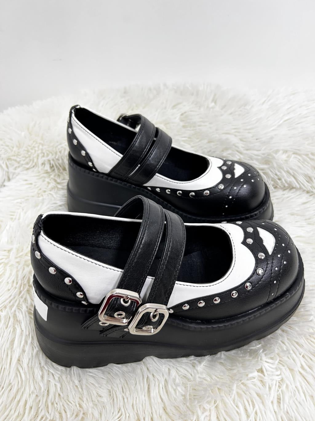 MERLE Chunky Heel Oxford Shoes - Sneakernational