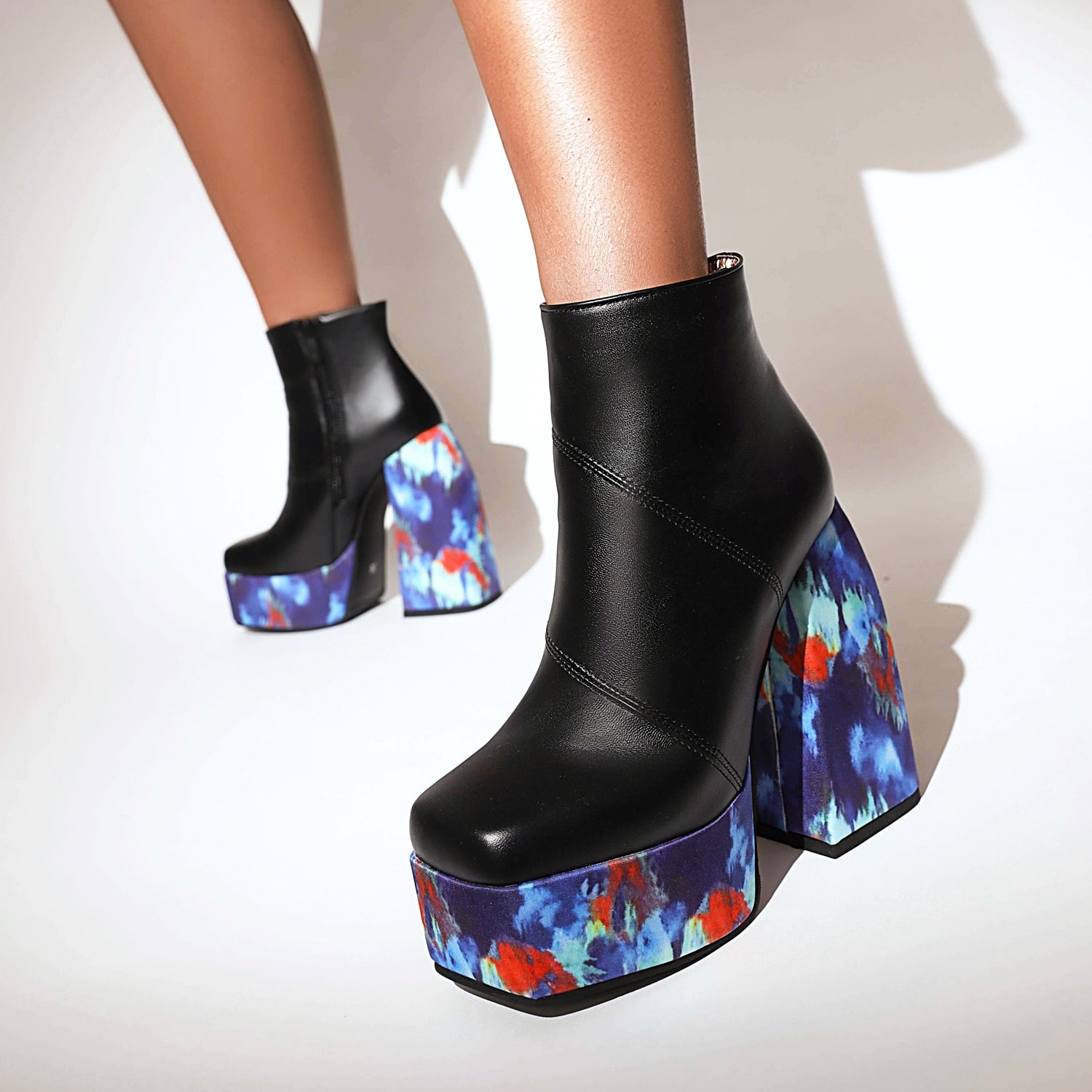 LEIA High Heel Platform Ankle Boots - Sneakernational